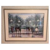 Large Framed Walk in the Park Print by Russ Erickson