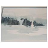 Framed Scenic Watercolor Painting