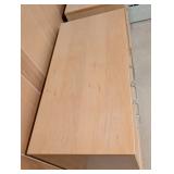 Pair of Stacked Blonde Wood Storage Drawers