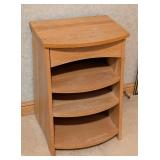 Vintage Blonde Wood Nightstand