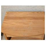 Vintage Blonde Wood Nightstand