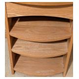 Vintage Blonde Wood Nightstand