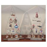 Two Trees Filled with White House Christmas Ornaments