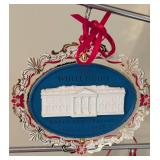 Two Trees Filled with White House Christmas Ornaments