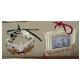 Two Trees Filled with White House Christmas Ornaments