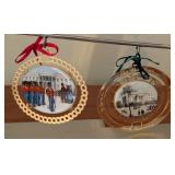 Two Trees Filled with White House Christmas Ornaments