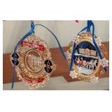 Two Trees Filled with White House Christmas Ornaments