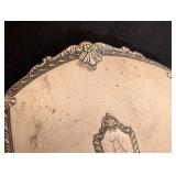 Monogrammed Sterling Silver Hand Mirror and Brush