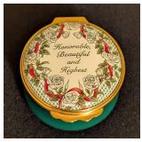 Halcyon Days Enamel Kapa Delta Sorority Trinket Box