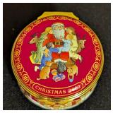 Halcyon Days Enamel Christmas 2002 Trinket Box