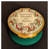 Halcyon Days Enamel Kapa Delta Sorority Trinket Box