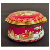 Halcyon Days Enamel Christmas 2002 Trinket Box
