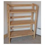 Crate and Barrel Folding Wood Bookshelf