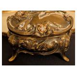 Vintage Mirrored Vanity Tray and Jewelry Casket