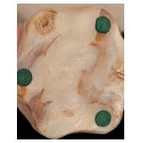 Vintage Carved Onyx Stone Bookends and Ashtray