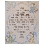 Framed Bedtime Prayer Cross Stitch
