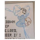 Framed Bedtime Prayer Cross Stitch