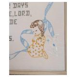 Framed Bedtime Prayer Cross Stitch