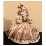 Tiziano Galli Porcelain Girl with Lizard Figurine