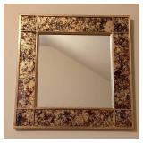 Vintage Gold and Burgundy Wall Mirror