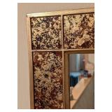 Vintage Gold and Burgundy Wall Mirror