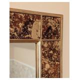 Vintage Gold and Burgundy Wall Mirror