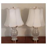 Pair of Crystal Table Lamps