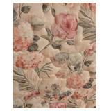 Floral Upholstered Queen Headboard and Frame