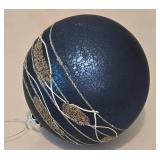 Trio of Hand Blown Glass Ornaments on a Single Display Stand