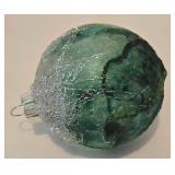 Trio of Hand Blown Glass Ornaments on a Single Display Stand