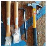 Hatchet Handles (2)  hammer, Wrecking bar