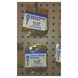 Lock Washers, Hex Nuts, sheet metal screws.