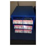 6 Compartment Hardware Organizer with contents.