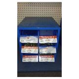 6 Compartment Hardware Organizer with contents.