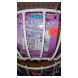 Hanging 10 in. White Flower Baskets (3)