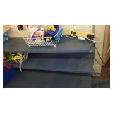 Lighted Peg Board, hooks and Shelving