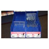 6 Compartment Hardware Organizer with contents.