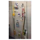 Broom, Mop heads, brushes, squeegee and more.