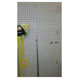 Peg Board, hooks and Shelving.