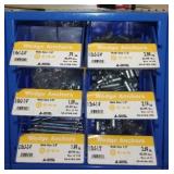 6 Compartment Hardware Organizer with contents.