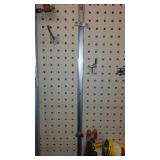 Lighted Peg Board, hooks and Shelving.