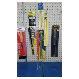 Adjustable Wrench, stud Finder, Saws