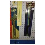 Adjustable Wrench, stud Finder, Saws