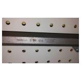 Assorted Screwdrivers with peg board organizer and Pry Bar.