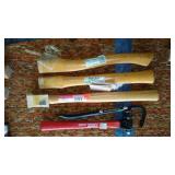 Hatchet Handles (3) ball pein hammer, Wrecking bar