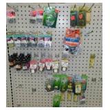 Variety of Tacks, Brads and Staples, picture hangers.