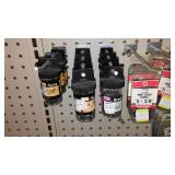 Variety of Tacks, Brads and Staples, picture hangers.