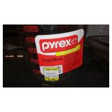 Pyrex 9 x 13, 9 in. Pie plate and 2 C Measuring Cup.