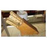 Sussex Knife Block and Knives.