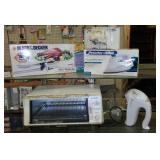 Toaster Oven, Mixer, Knife, Iron.